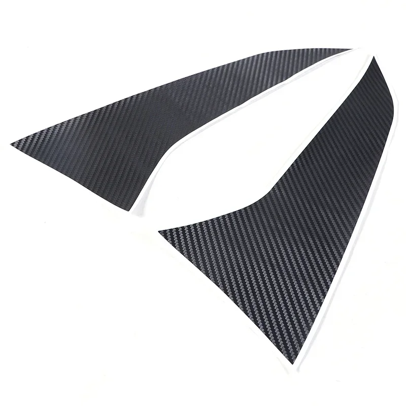 For Subaru Crosstrek 2024 PVC Carbon Fiber Car Rear Tailgate Triangle C-pillar Tail Wing Trim Stickers Car Accessories