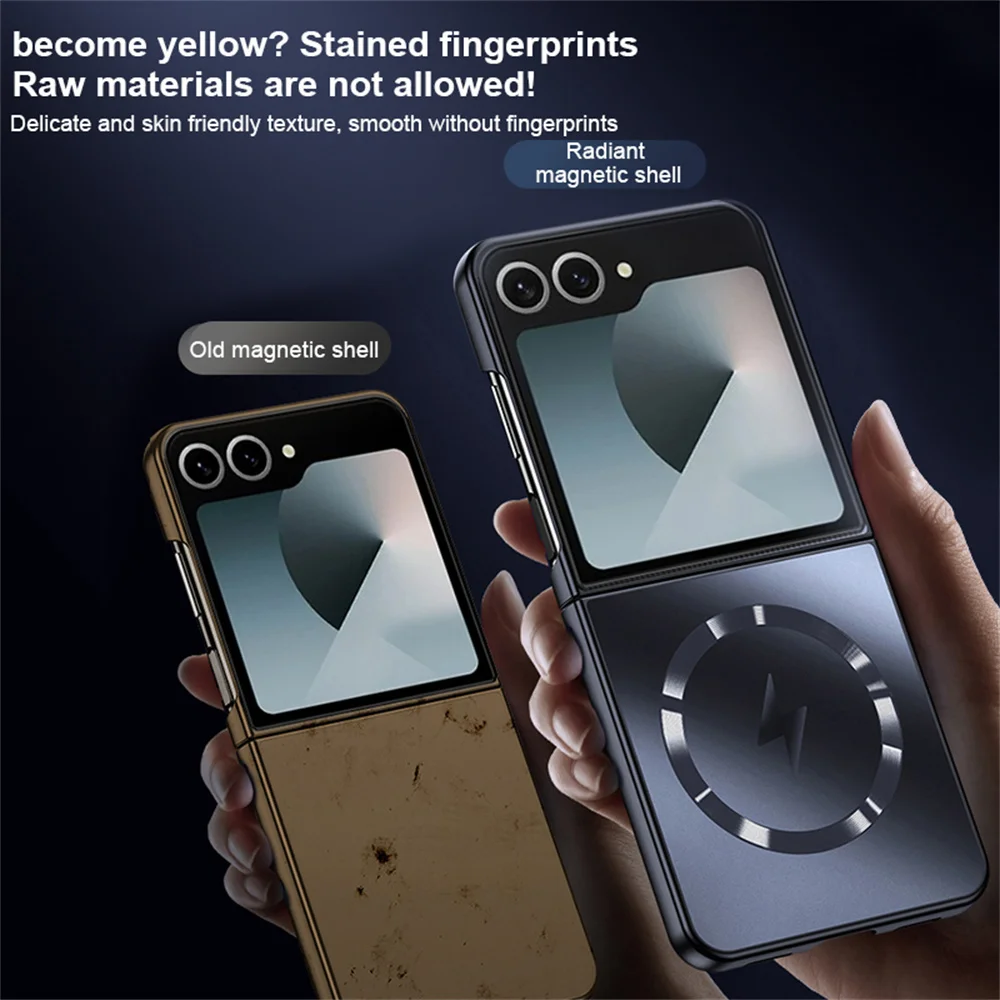 حافظة هاتف مغناطيسية فاخرة لهاتف Magsafe Matte Frosted AG لهاتف سامسونج Z Flip 7 FE 6 5 zflip 4 3 غطاء حماية للشحن اللاسلكي #3