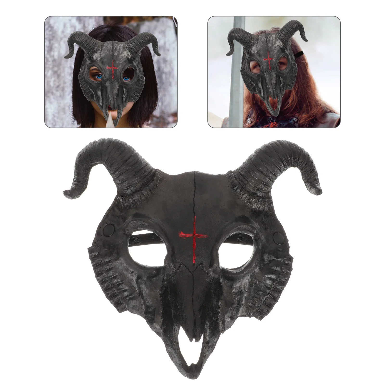 

Halloween Goat Mask Unique Shape Comfortable Fit Roomy Size Holiday Party Face Masks Special Cosplay
