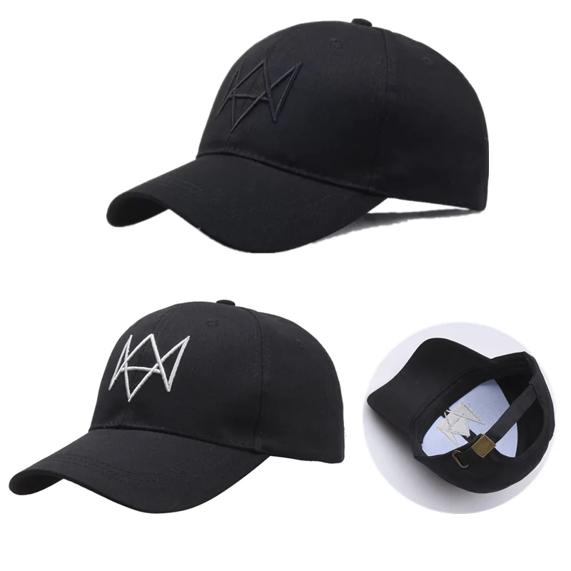 Hip Hop Cap Game Watch Dog Baseball Cap Cosplay Snapback Trucker Embroidery Sunscreen Hat Unisex Golf Cap