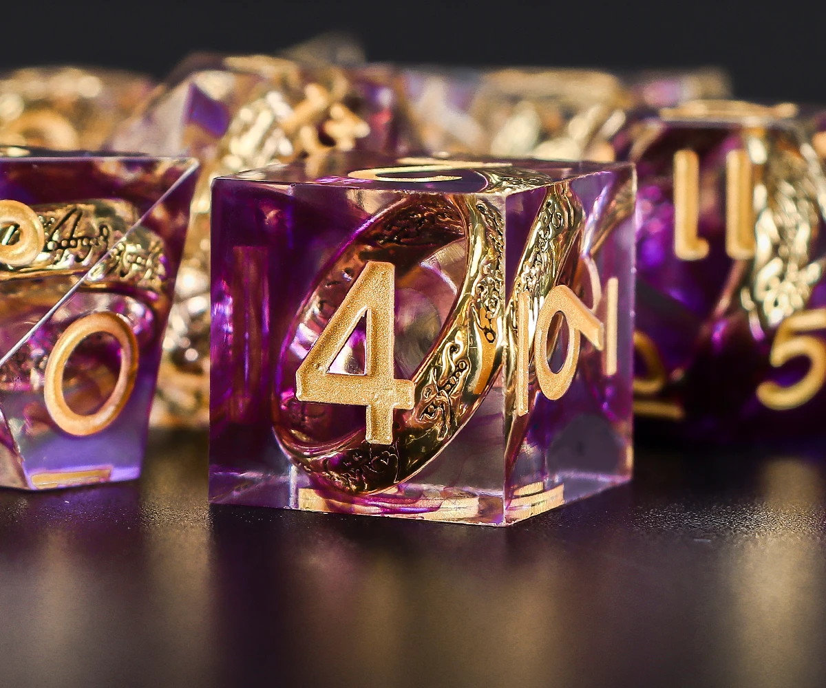 

New Resin Dice Set for Role Playing Game, Ring RPG Dice for Dungeon and Dragon