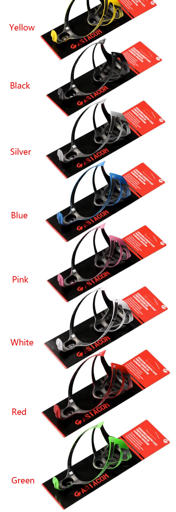 Newest lightest 16g 8 colors ASIACOM Road bicycle matt UD full carbon water bottle cages Mountain bike carbon holder cages parts