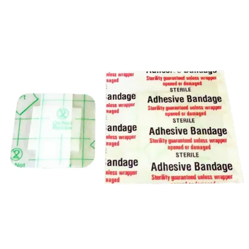 50pcs A Square Band-aid Breathable Disposable Transparent Square Adhesive Multifunctional Protection Breathable