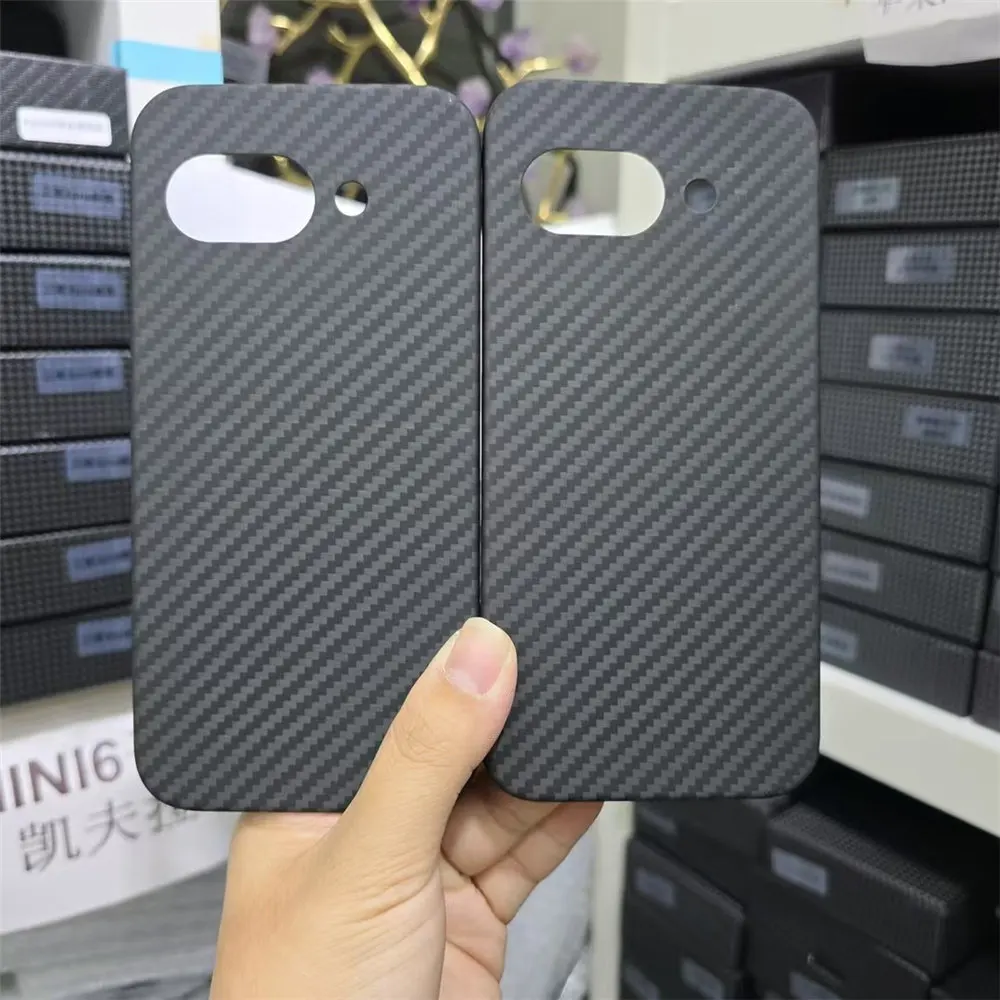 

Арамидный тонкий чехол премиум-класса из настоящего углеродного волокна для Google Pixel 9A, матовая броня, задняя крышка