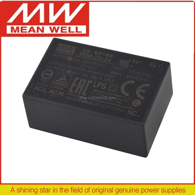 

MEAN WELL Выходной источник питания с одной группой IRM-03 IRM-03-3.3 IRM-03-5 IRM-03-9 IRM-03-12 IRM-03-15 IRM-03-24 3 Вт