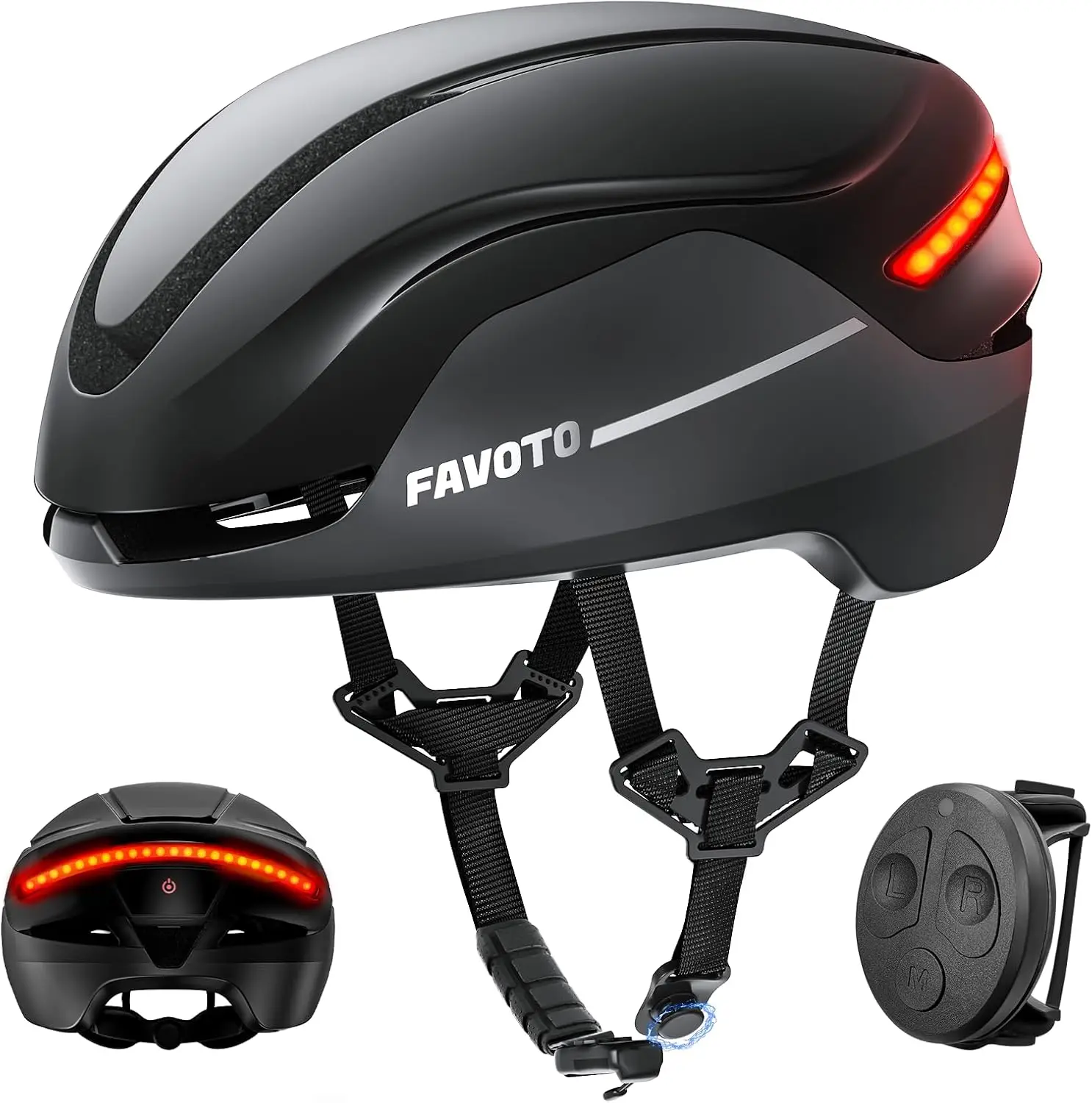

Smart Bike Helmet with Light, Turn Signals - CPSC Certified for Ebike, Road Cycling & City Commuting