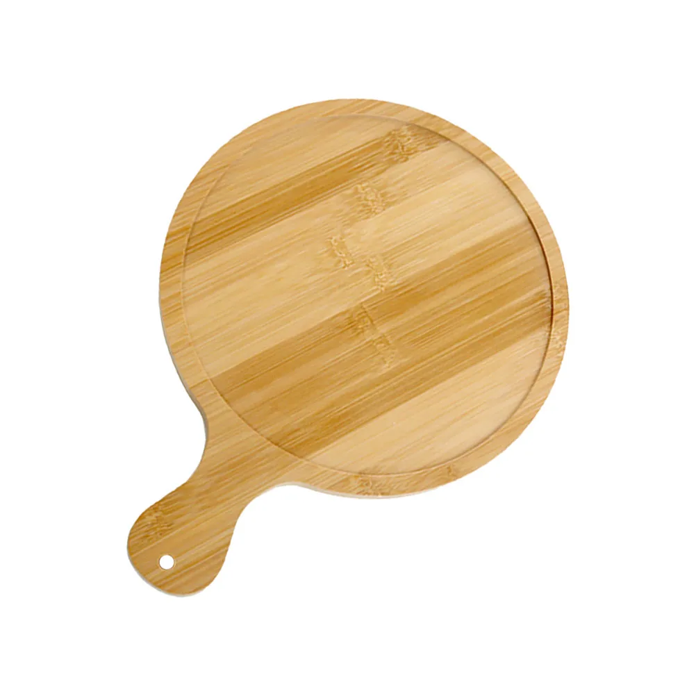 

Bamboo Pizza Board Round Tray Sturdy Wood Wear Resistant Practical Household Wooden Bread Tray Kitchen Barware