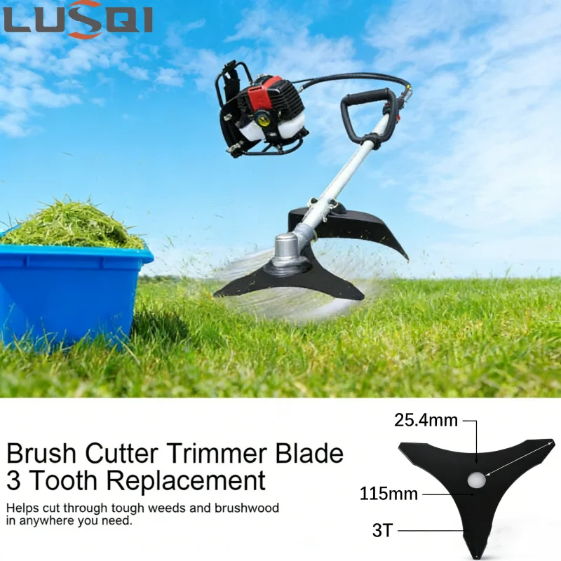 LUSQI 5Pcs 10 Inch 3T Brush Cutter Blade Universal Trimmer Head Blade For Straight Shaft Grass Trimmer Lawn Mower Cutting Blade