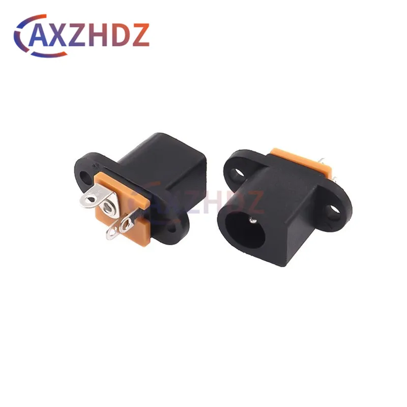 

10PCS DC017 DC-017 DC Female Power Socket 5.5mm*2.1mm With Ear Screw Hole 5.5*2.1MM DC Socket Adapter Connector Jack