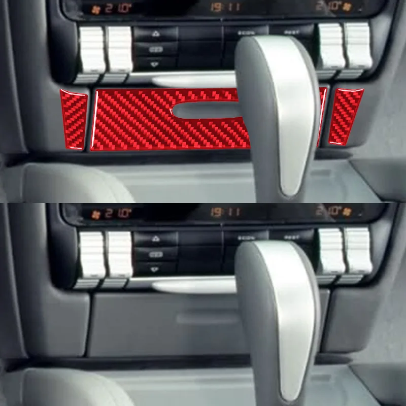 

For 03-10 Porsche Cayenne Carbon Fiber Central Control Ashtray Panel Decorative Sticker Modification