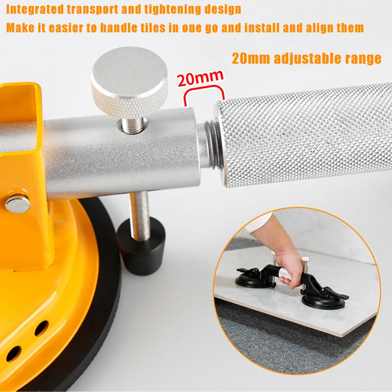 Floor Gap Fixer, Ceramic Tile Suction Cup Tool, Tabletop Tension Level Equipment Suction Cup, Heavy Duty Double Suction Cup