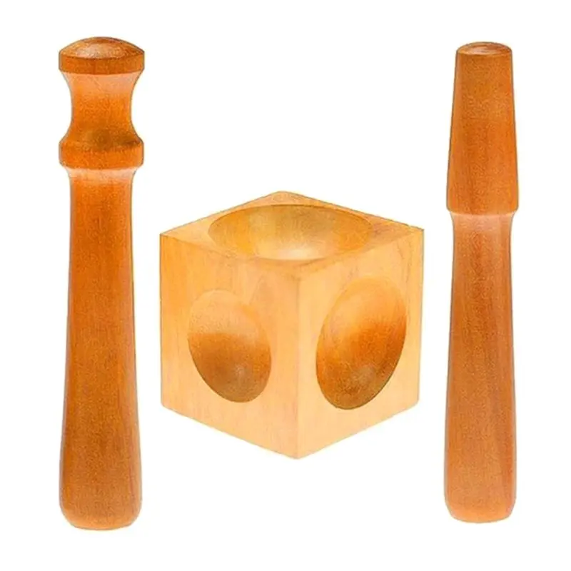 A36T-Jewelry Accessories Jewelry Dapping Making Tool Set Square Tool Bench Block Doming Punch Block Tool Jewelry Processing Tool