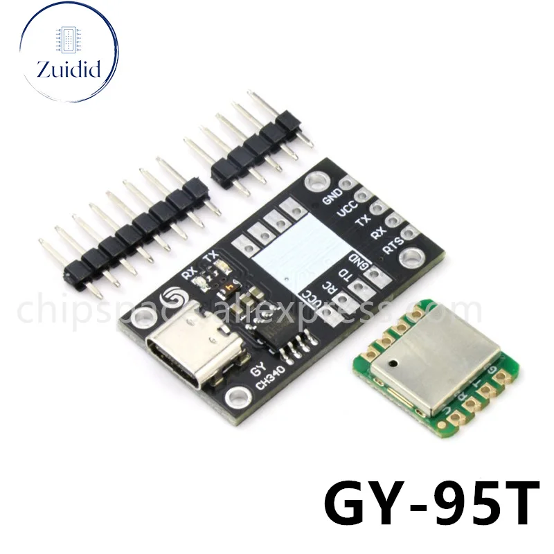 GY-95T 9 Axis Sensor Three Axis Acceleration Gyroscope Magnetic Field Attitude Angle Module Serial Port IIC Output For Arduino