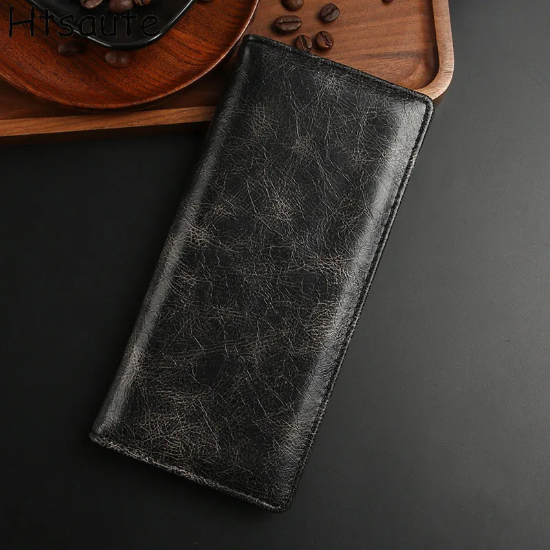 Men's Long Shaped PU Leather Bag Credit Card Wallet Men's Fashion Soft Thin ID Card Holder, Slim Small Cards Cases Holder Purse