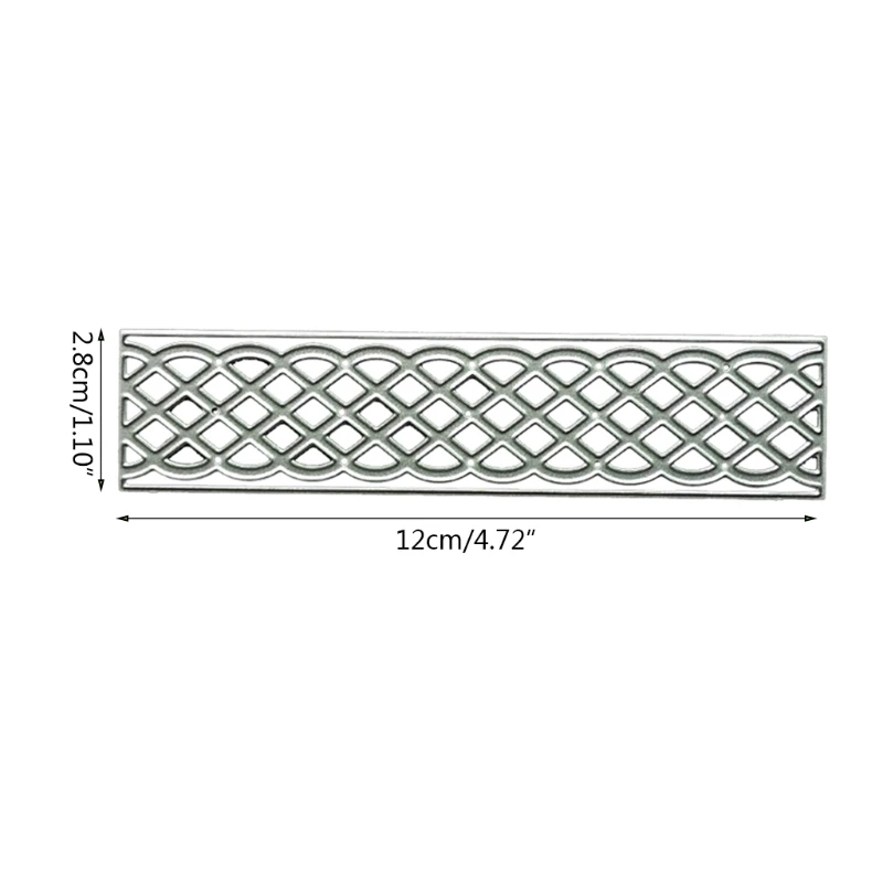 G6KF Rectangle Metal Cutting Dies Fan-shaped Grid Embossing Script Die Stencils Scrapbook Birthday Cards Making DIY Supplies view 6