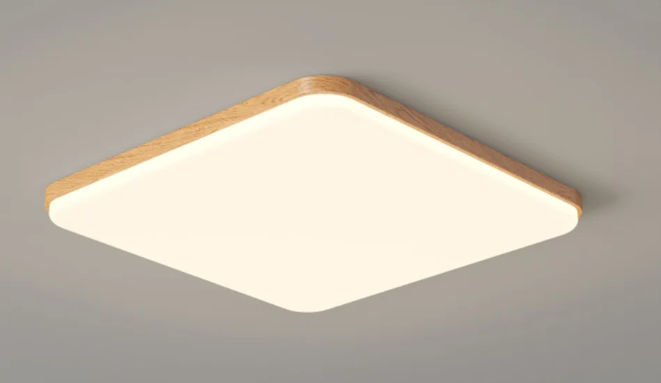 Full Spectrum Eye Protection Ceiling Light Living Dining Bedroom Japanese Wood Style LED Home Decor Chandelier Lamp Fixture
