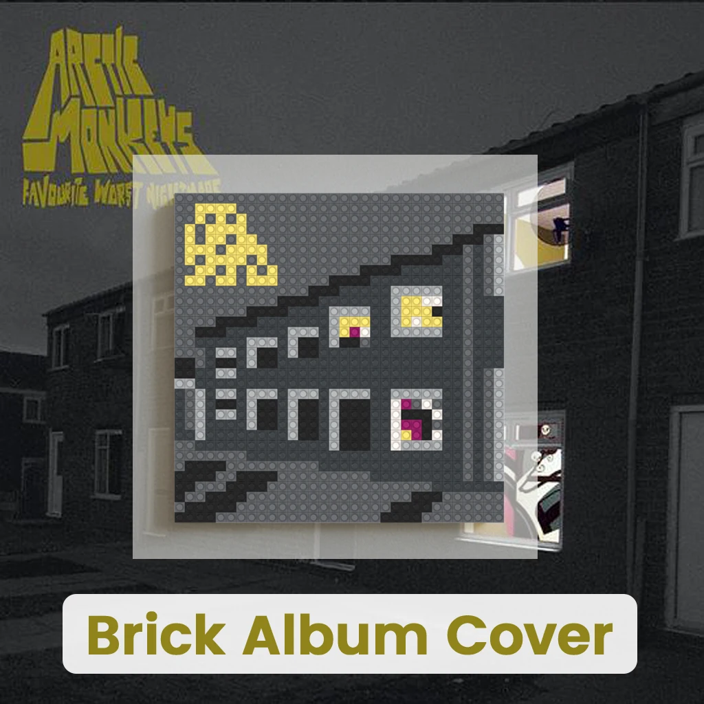 

Мозаичный пиксель-арт по обложке альбома Arctic Monkeys (инди-рок), набор для сборки из строительных блоков, DIY-постер, декор для дома, картина, музыкальный подарок