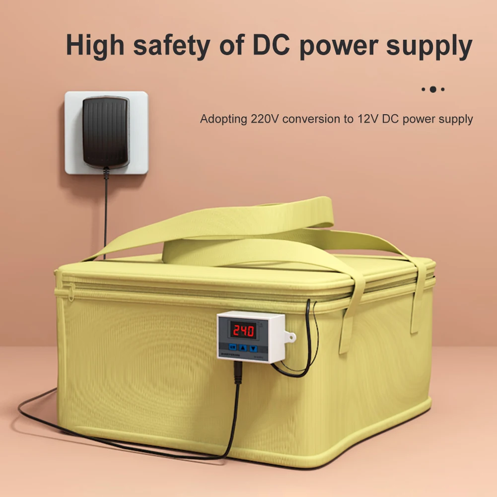 -50-110 Celsius Dough Proofing Box with Heating Pad Precise Temperature Control Bread Proofer Foldable Sourdough Starter Warmer