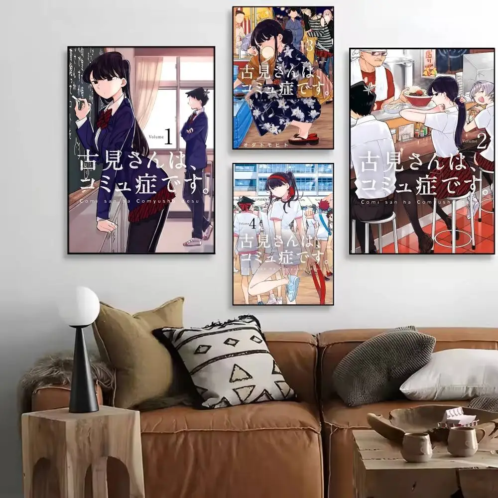 Anime Komi Can Not Communicate-K Manga Posters High Quality Self-adhesive Wall Art Decorations Color Prints Sticky