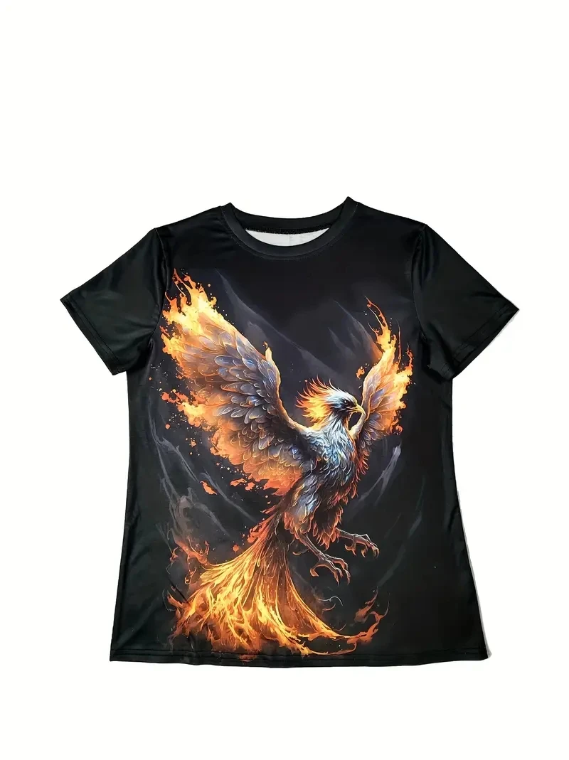Ladies PLUS Size 3D Printed Short Sleeved T-shirt, Loose and Casual,soft,comfortable and Breathable, Suitable for Outdoor Sports