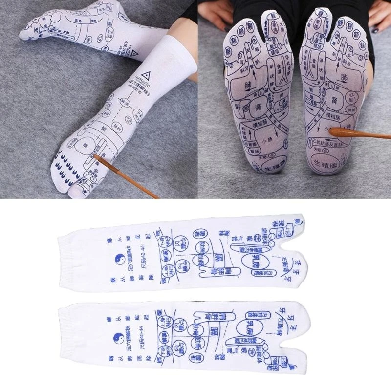 

Q22D унисекс, точечные акупунктурные носки для рефлексотерапии ног, физиотерапия, массаж акупунктурных точек, иллюстрация, ног
