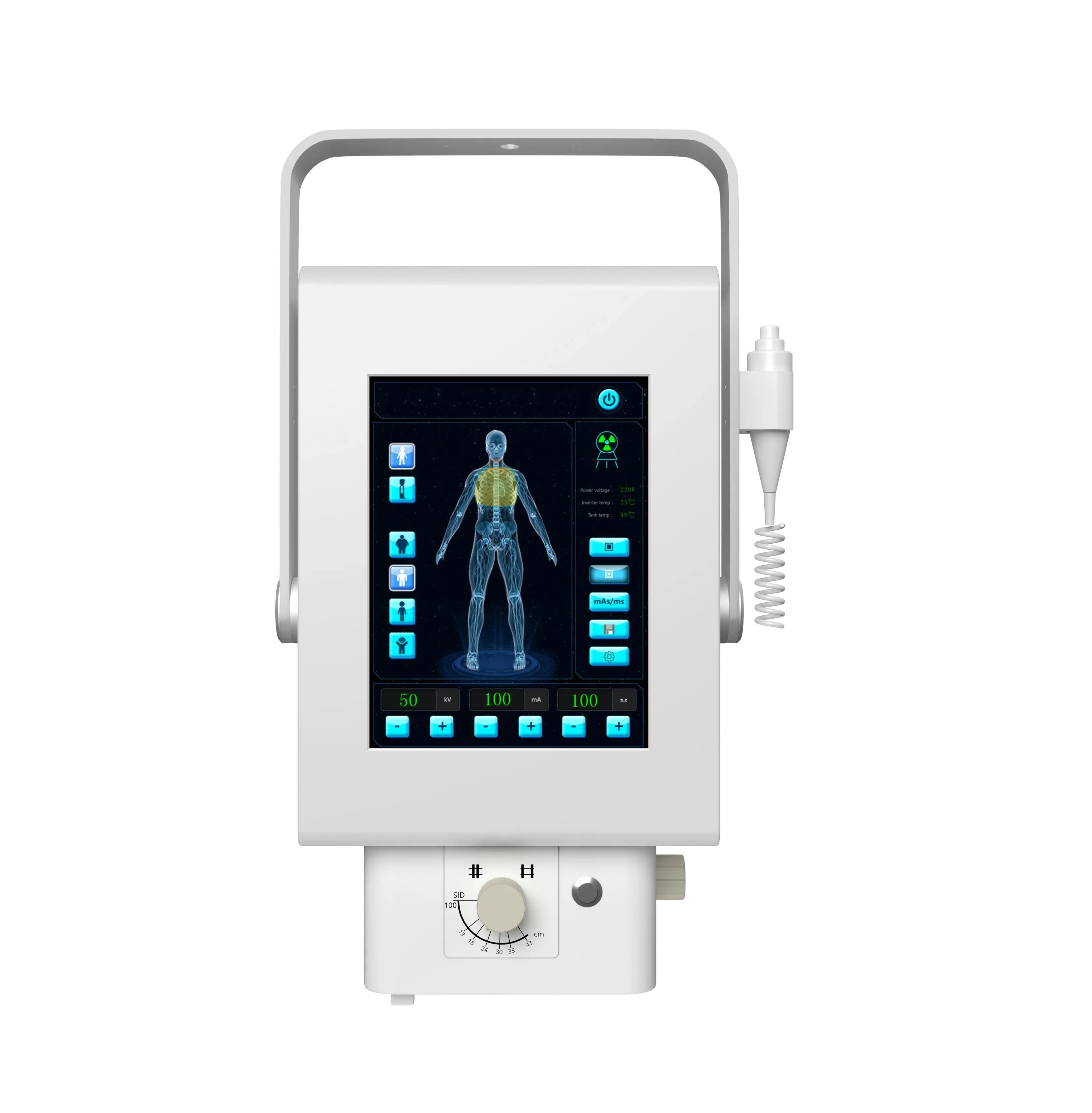 8KW Portable X-Ray Machine Wired/Wireless, X-Ray System for Human and Veterinary Hospital