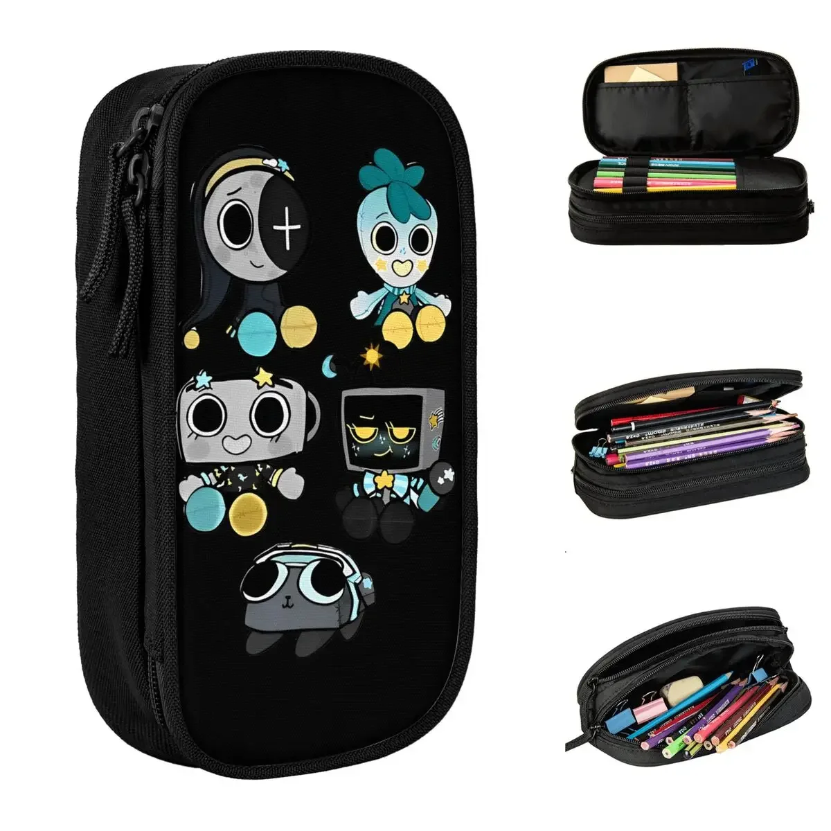 

Dandys World Characters Cute Pencil Case Fun Pen Bag Girls Boys Large Storage Students School Gifts Pencilcases