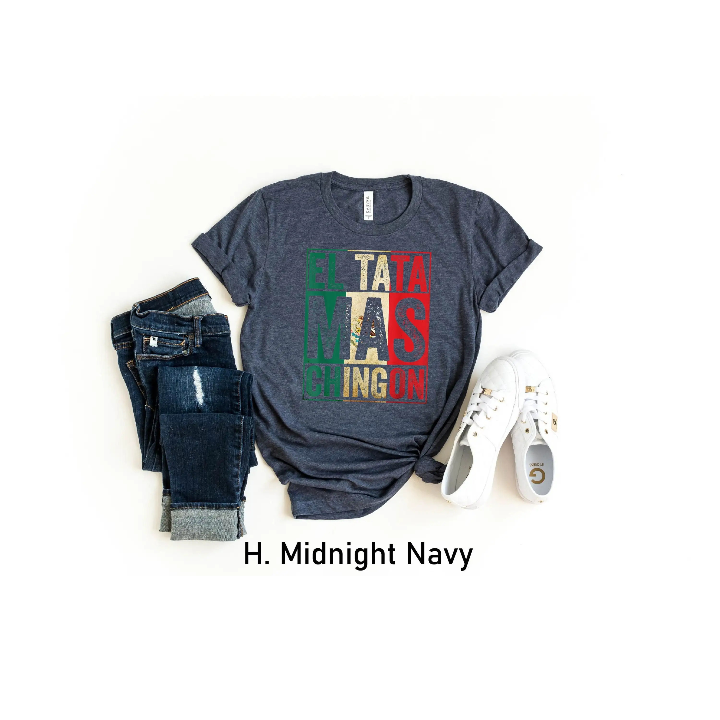 تي شيرت El Tata Mas Chingon مضحك للأب المكسيكي لعيد الأب أبويلو الجد أفضل على الإطلاق #1