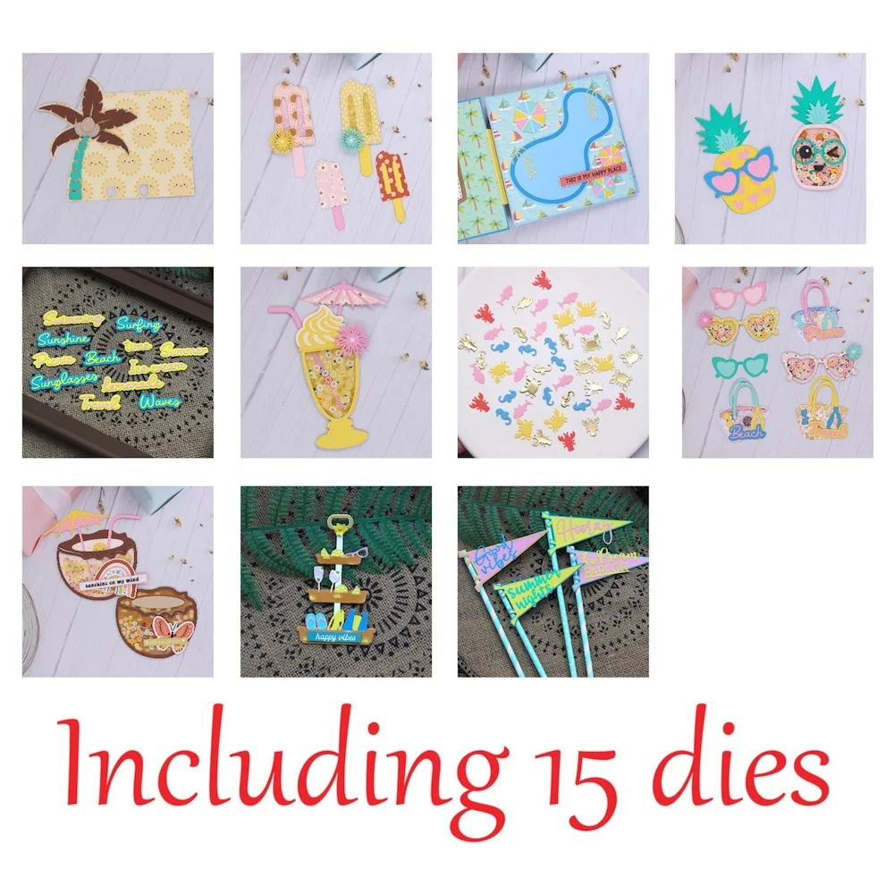 KSCRAFT June Release Bundle Metal Cutting Dies Stencils for DIY Scrapbooking Decorative Embossing DIY Paper Cards