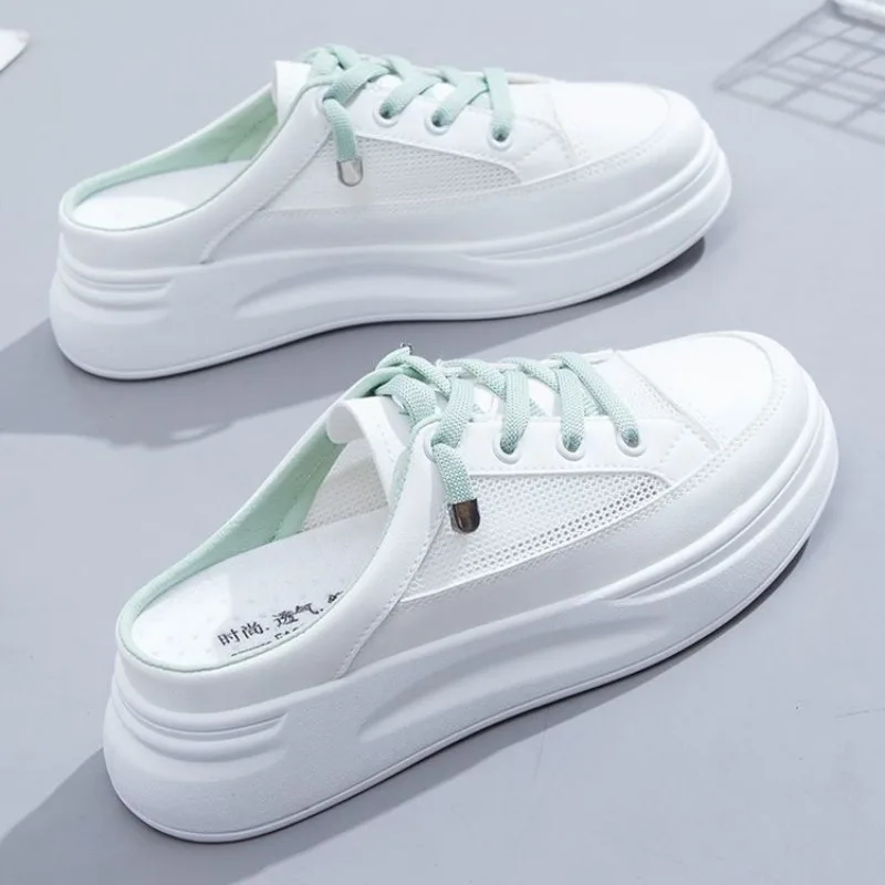 Comemore White Tennis Fashion Comfortable Women\'s Sports Shoes Platform Autumn Trends 2023 Flat Summer Woman Sneakers Slippers