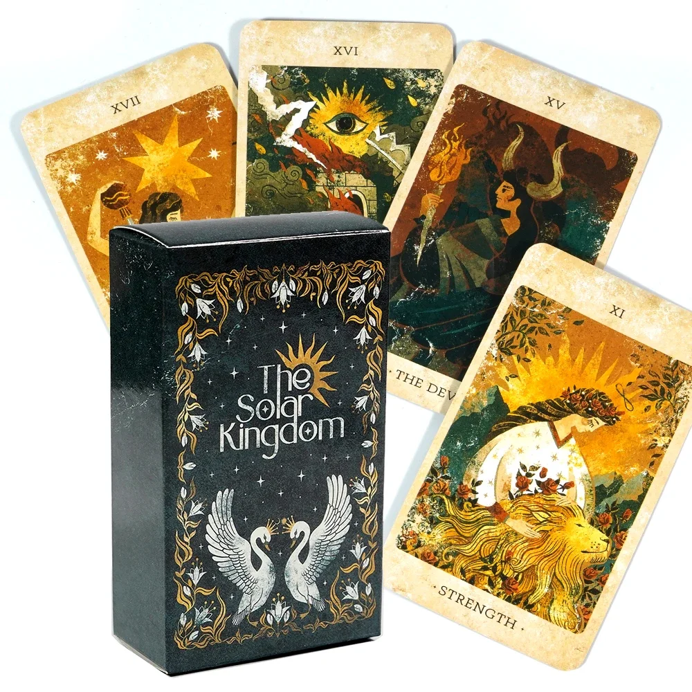 Solar Kingdom Tarot Magical Journey Cosmic Insight Divination Cards by Kazakhstan Creator Unique Indie Tarot