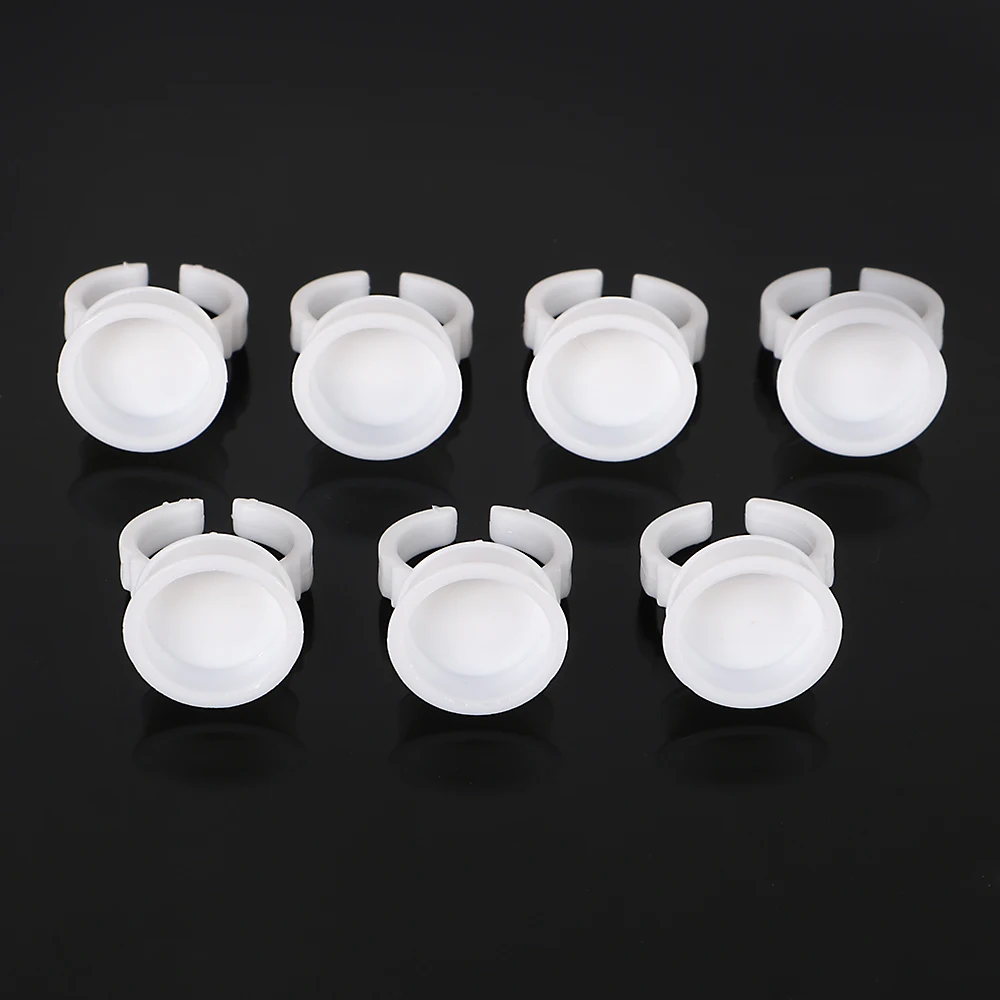 100pcs Permanent Makeup Tattoo Ring Cup S/M/L Separate Material Volume Cup Bowl Variety of Grafting Eyelash Tray Supplies