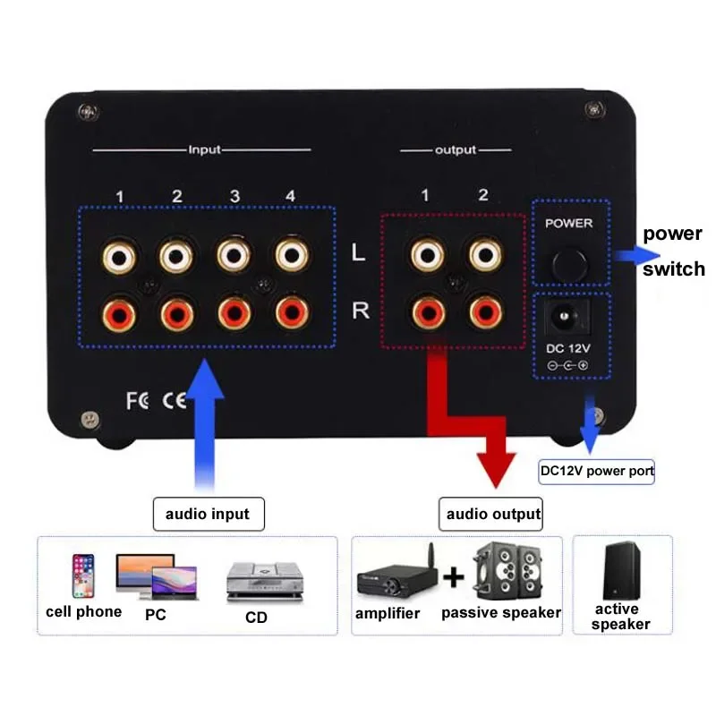 Imagem -06 - Dlhifi Lossless Switching Seletor de Áudio Tubo de Alimentação de Auscultadores Amplificador de Palco Frontal com Medidor vu em de Saída Sa1000 6h3n