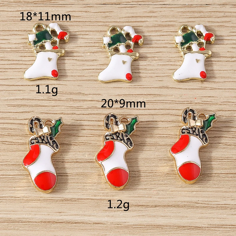 Tusember 20 Stück 11*17mm Niedliche Weihnachtsanhänger Lebkuchenmann-Anhänger für Schmuckherstellung Ohrringe Halsketten Zubehör – Detail 10