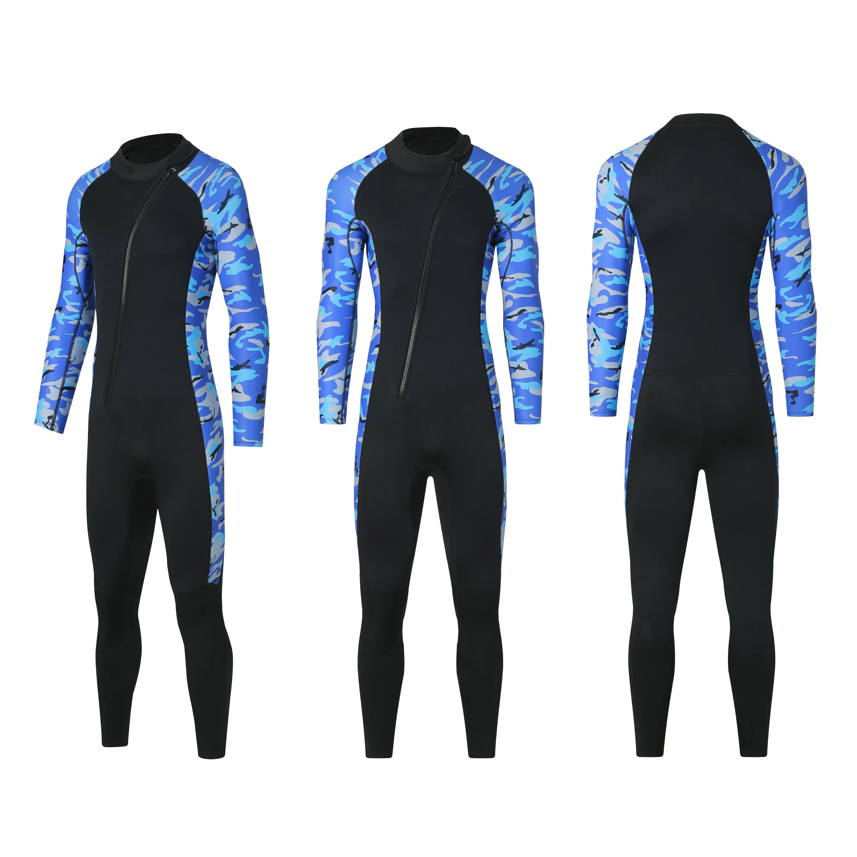 3MM diving suit men's and women's one piece swimsuit long sleeved professional cold and warm surfing suit wet diving suit