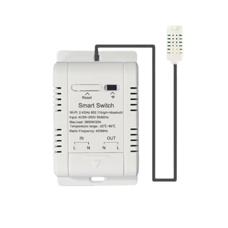 

B47C Tuya Wi-Fi переключатель температуры и влажности 20A беспроводной термостат интеллектуальный термостат поддерживает голосовое управление для Alexa