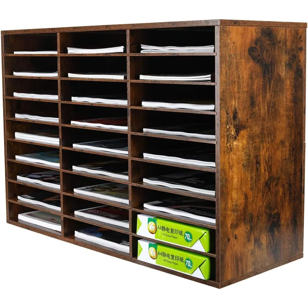 

Органайзер для почты в классе: деревянный сортировщик литературы с 27 отделениями для студенческих почтовых ящиков, идеально подходит для офиса, дома и школы.