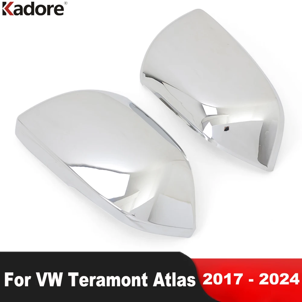 

For Volkswagen VW Teramont Atlas 2017-2023 2024 Chrome Car Rearview Mirror Cover Trim Side Wing Mirror Cap Overlay Accessories