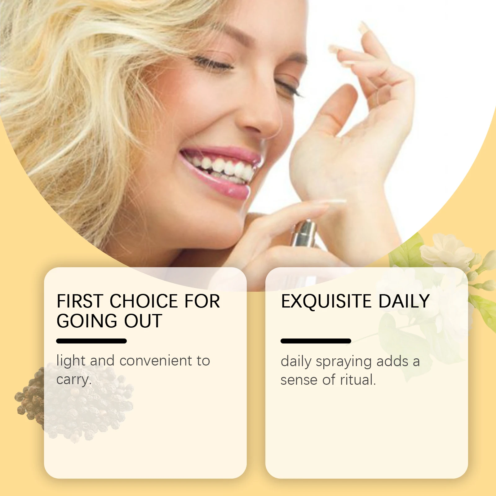 น้ำหอมกลิ่นมะลิสดชื่นสำหรับผู้หญิง กลิ่นหอมติดทนนาน กลิ่นดอกไม้ ฟีโรโมน ระงับกลิ่นกาย สดชื่น เหมาะสำหรับเดทและออกเดท น้ำหอมแบบสเปรย์