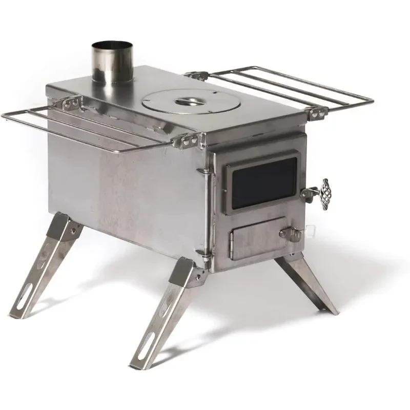 

Nomad Medium Tent Stove Tiny Portable Wood Burning Stove for Tents Shelters and Camping Precision Stainless Steel