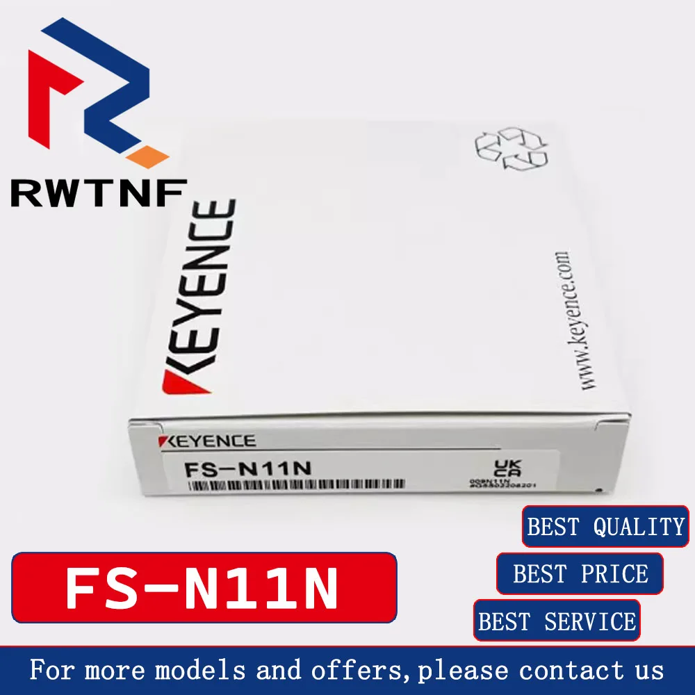 ยี่ห้อใหม่ของแท้ FS-N11N KEYENCE สายเคเบิล NPN ดิจิตอลเครื่องขยายสัญญาณไฟเบอร์ออปติกเซนเซอร์