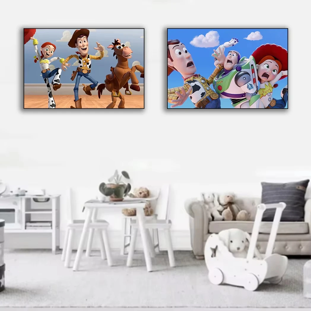 MINISO Marvel Toy Story Movie Poster Home Decor Soggiorno Ambiente caldo Tela Pittura per bambini Camera da letto Wall Art Poster Regalo