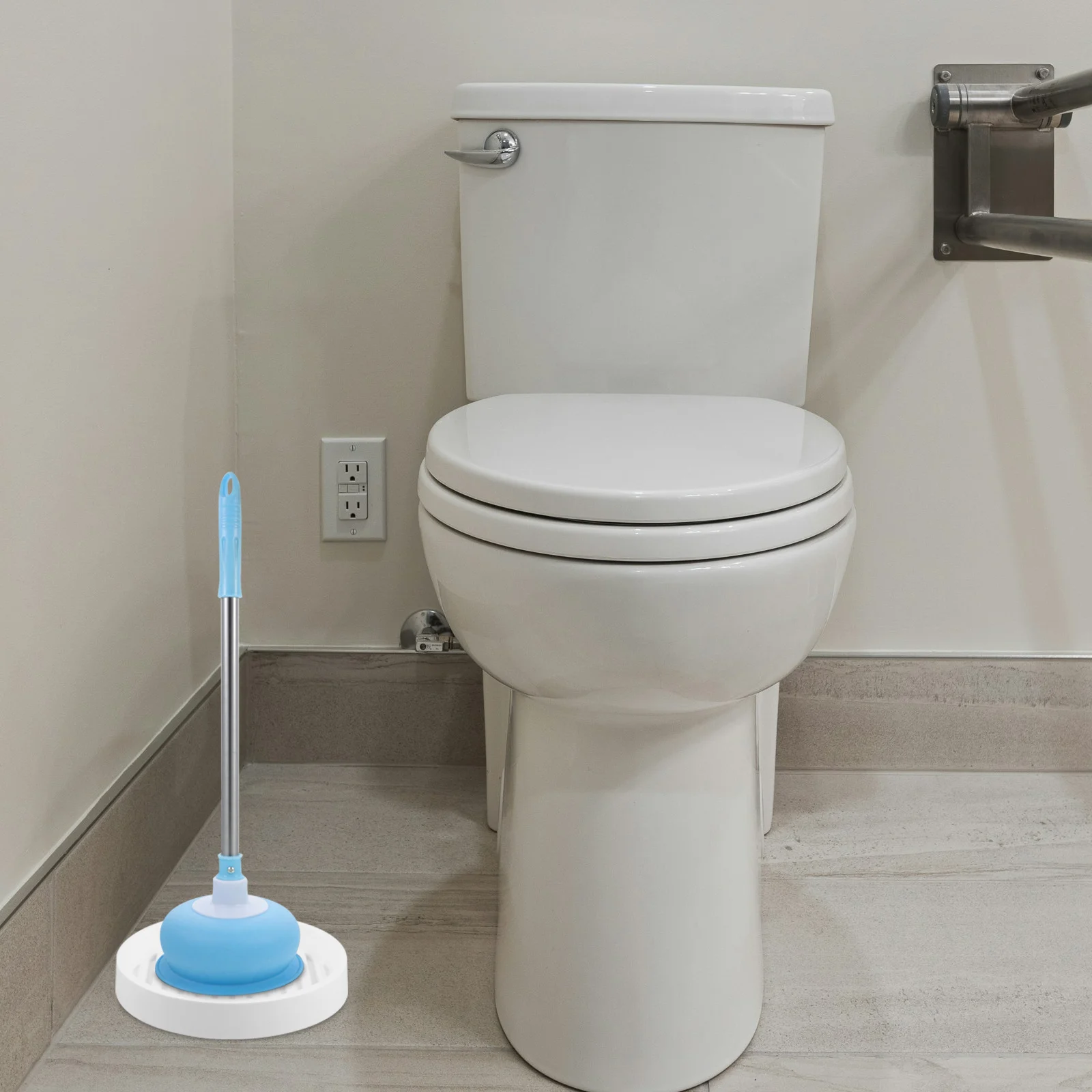 

2Pcs Plastic Toilet Plunger Mat Round Bathroom Tray Plant Saucer Drip Catcher Indoor Plastic Plant Trays Tray Pot