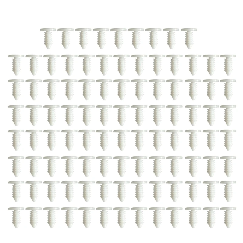 100 Pcs Black White Push Pins Plastic Hole Hood Pressure Pins for Car Roof