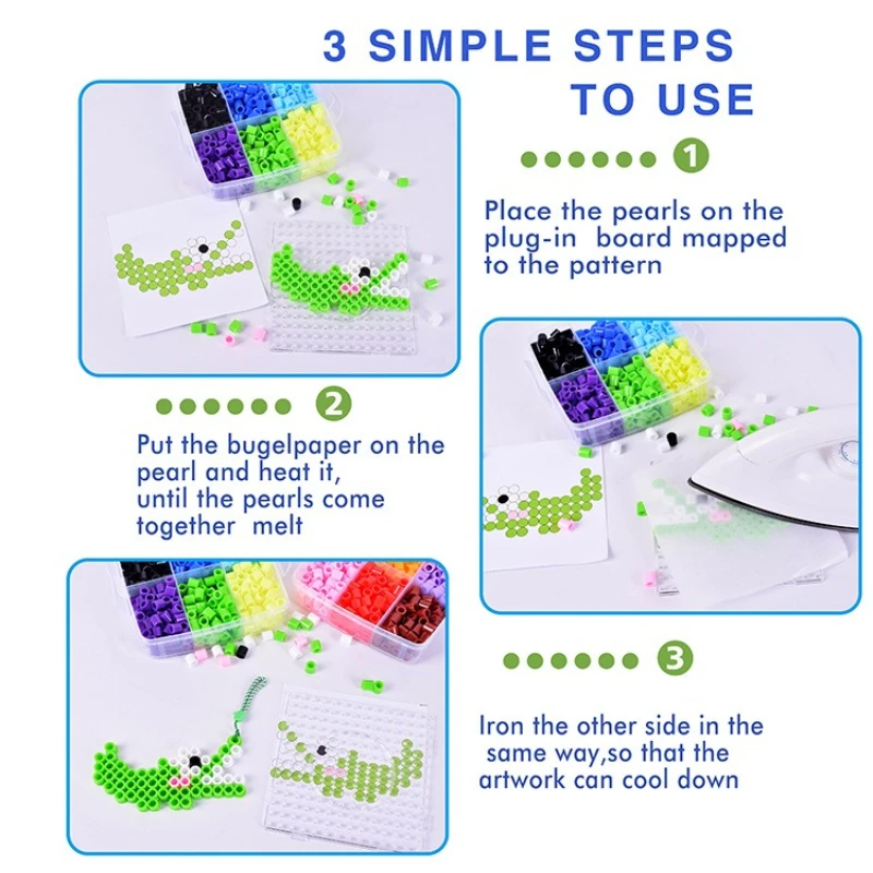 جديد 5 أنواع XL فيوز الخرز 10 مللي متر (1 سنتيمتر)-1000 قطعة كبيرة Melty الخرز DIY بها بنفسك الحرفية لغز مجموعات الالعاب #6