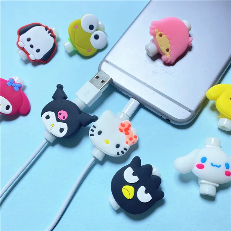 10 szt. Ochraniacz kabla USB Ochraniacz przewodu linii danych Etui ochronne Pokrywa nawijacza kabla do iPhone\'a Kabel ładujący z systemem Android