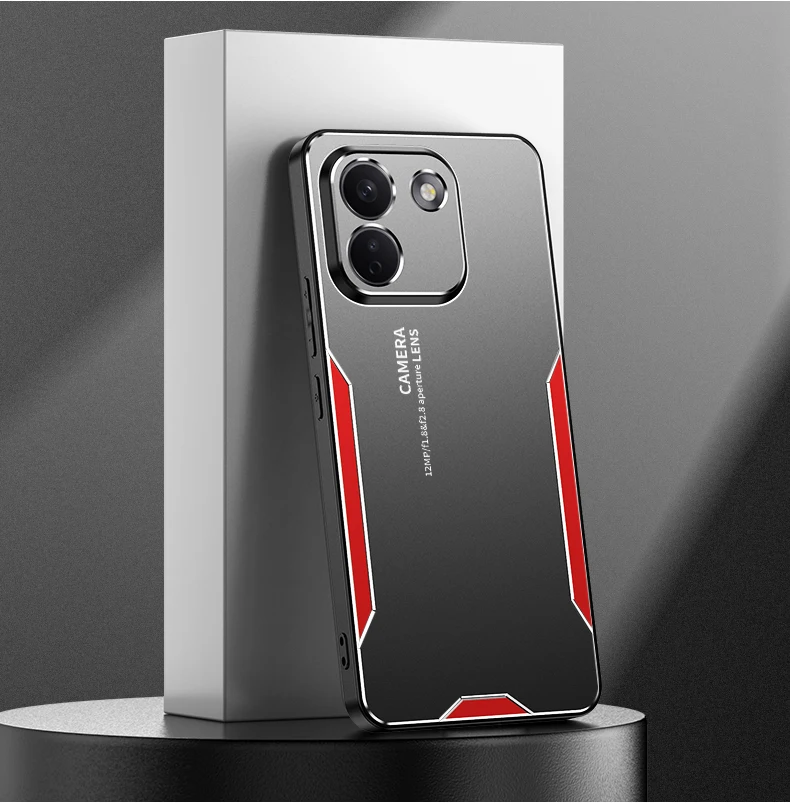 Für Redmi Note 17 Pro Max Hülle aus Metall und Aluminium mit Objektivschutz, Frostschutz und Anti-Fingerabdruck-Funktion, Metall+TPU-Abdeckung – Detail 12