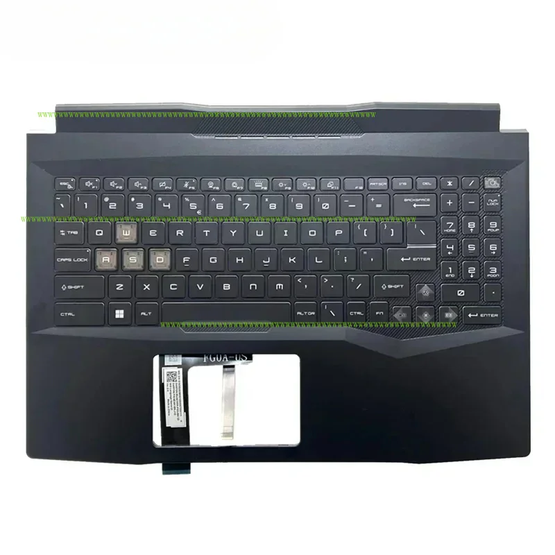

F New for MSI Pulse 15 b13v laptop upper case palmrest cover with colorful backlight keyboard 307585 c221.