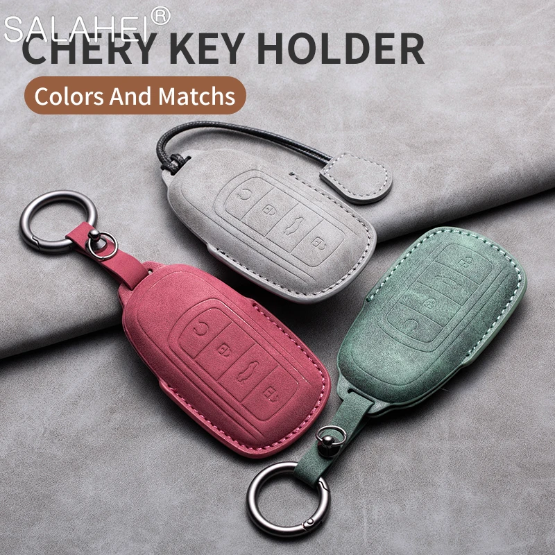 New Sheepskin Car Key Remote Case Cover Shell For Chery Tiggo 4 5X Exeed Txl Tx Lx For Tiggo 7 8 Pro 8 PLUS Arrizo Accessories