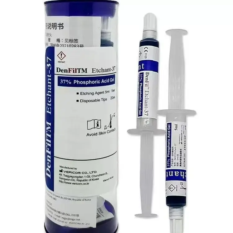 

5ml/PCS Dental Materials Acid Etchant Laboratory Veneer Pasting 37% Phosphoric Acid Etchant Orthodontic Bracket Bonding Filling